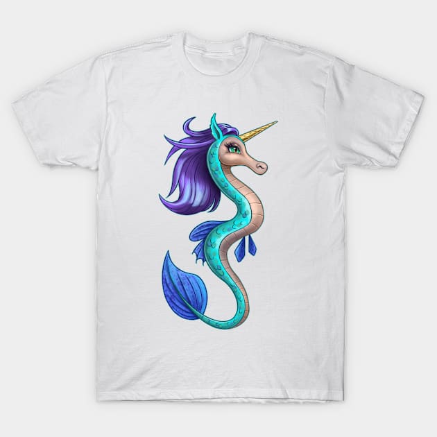 Seahorse Unicorn T-Shirt by Robbgoblin